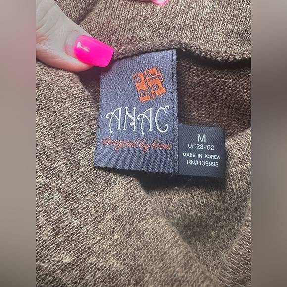 Anac by kimi Elegant Brown and Green Patterned Women's Sweater size Medium - Picture 9 of 9